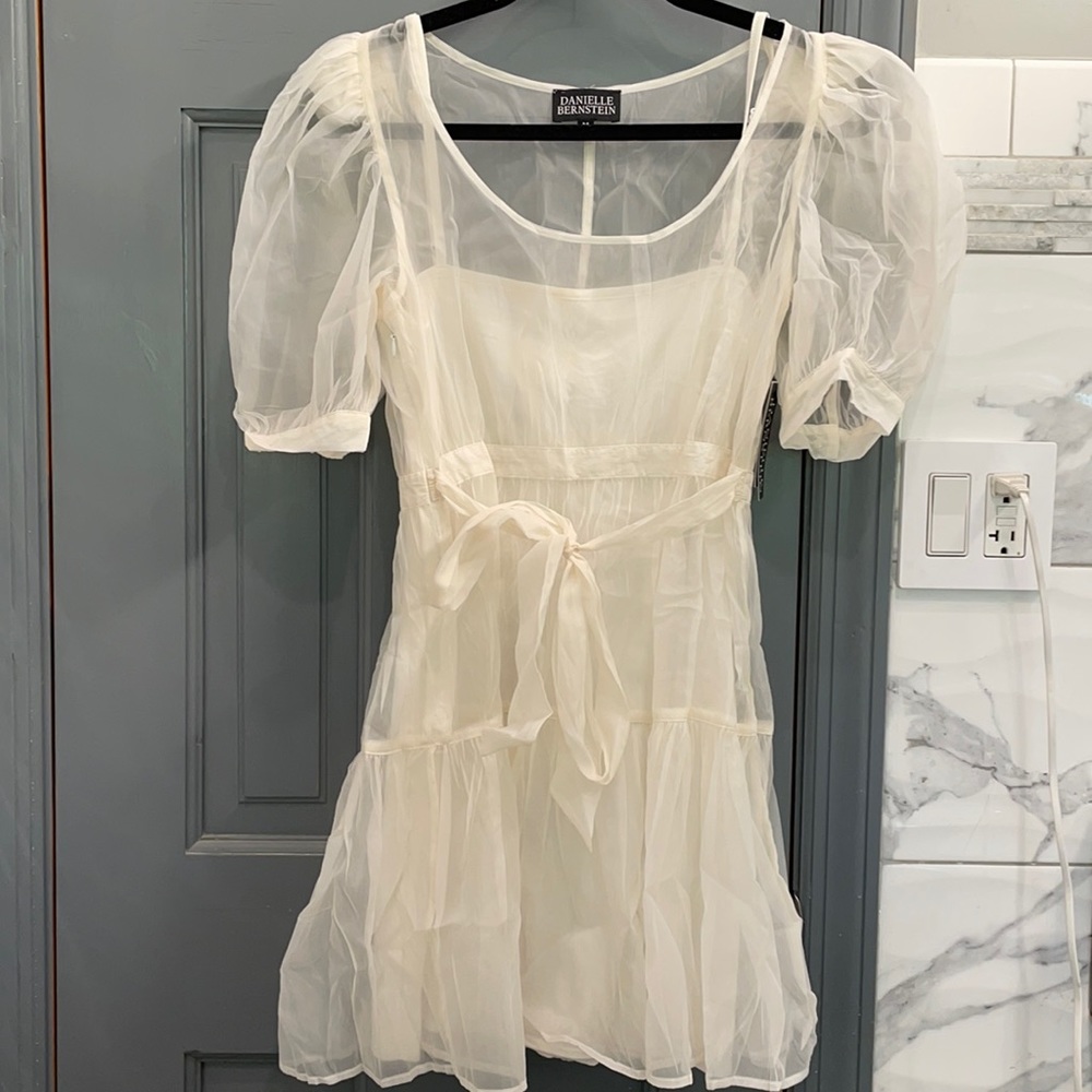 DANIELLE BERNSTEIN- MACYS PUFF SLEEVE MINI DRESS